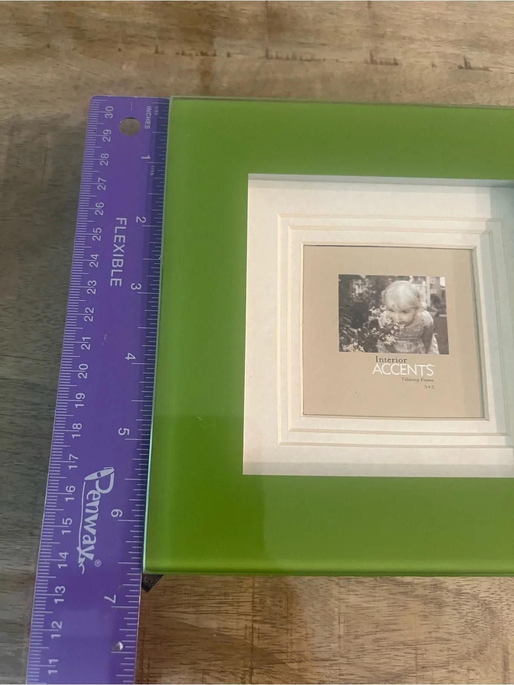 Green Square Glass Photo Frame